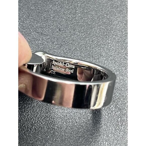 Speidel‎ China Stainless Steel Cubic Zirconia Ring Sz 9.25 - Picture 10 of 10